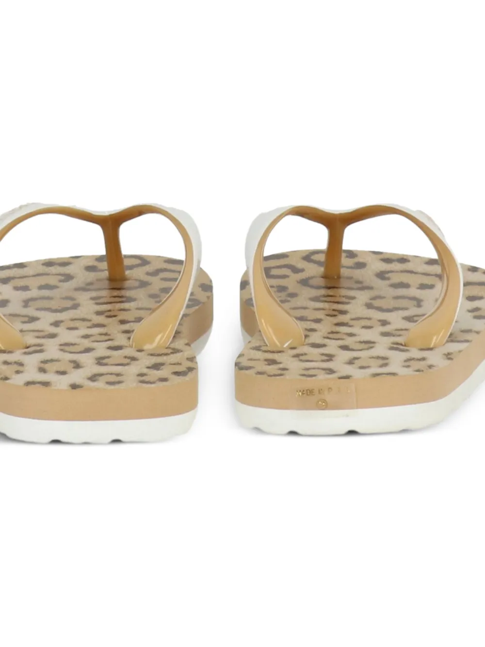 Roberto Cavalli Junior leopard-print flip flops White