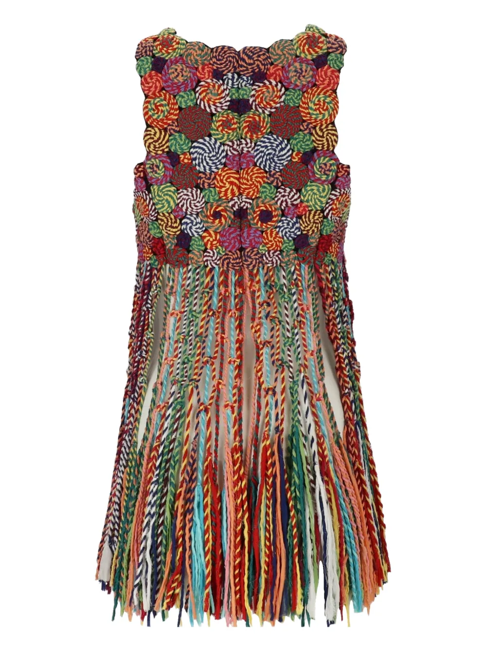 ETRO Swirl top met franje Rood