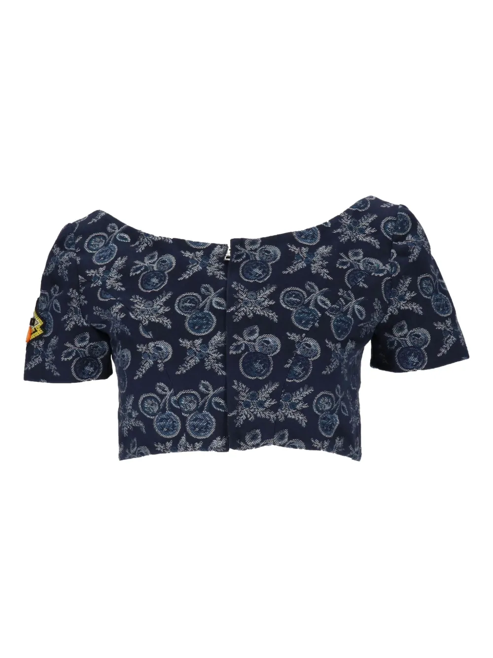 ETRO Top met bloemjacquard Blauw