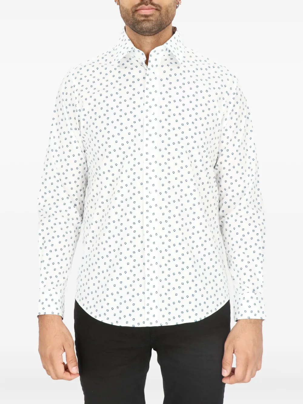Scotch & Soda star-print shirt Wit