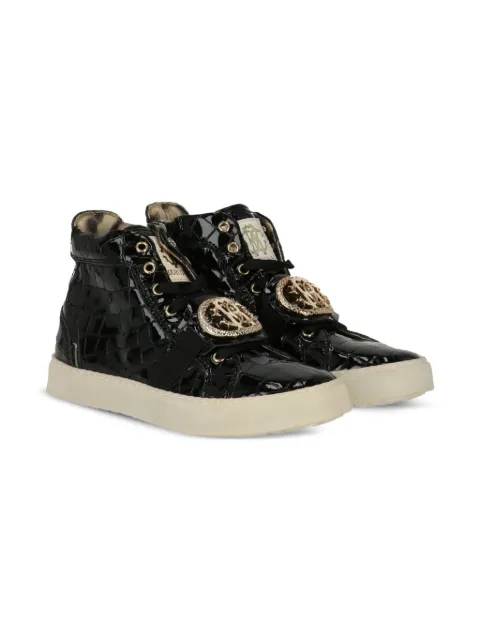 Roberto Cavalli Junior logo plaque sneakers