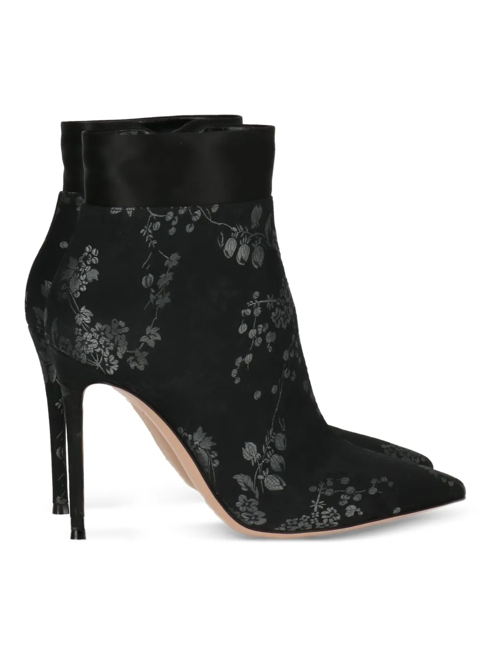 Gianvito Rossi 105mm Kimono satin boots Black