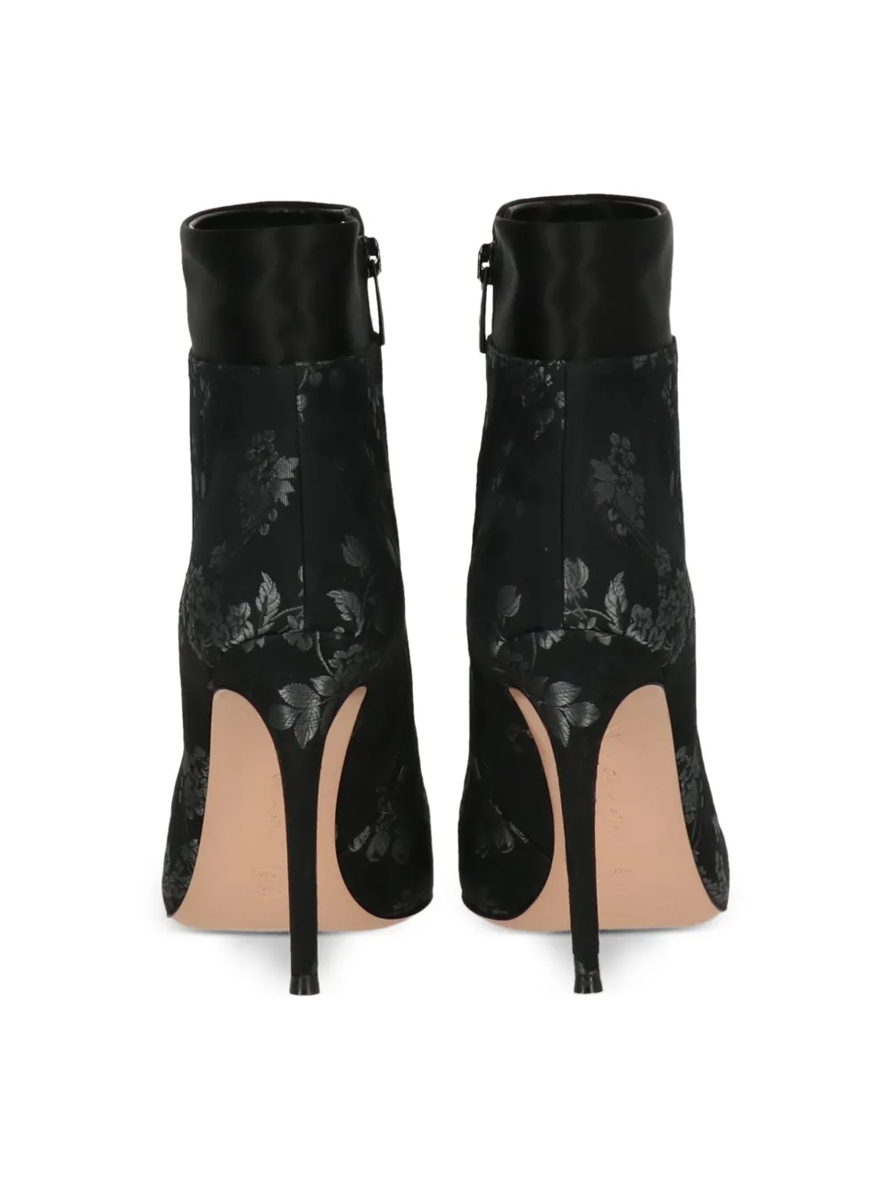 Gianvito Rossi 105mm Kimono satin boots Black