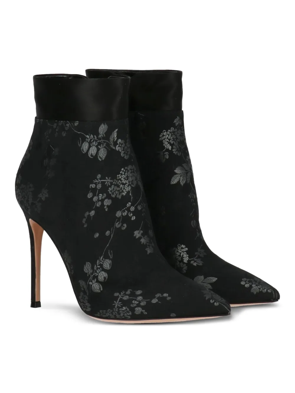 Gianvito Rossi 105mm Kimono satin boots Black