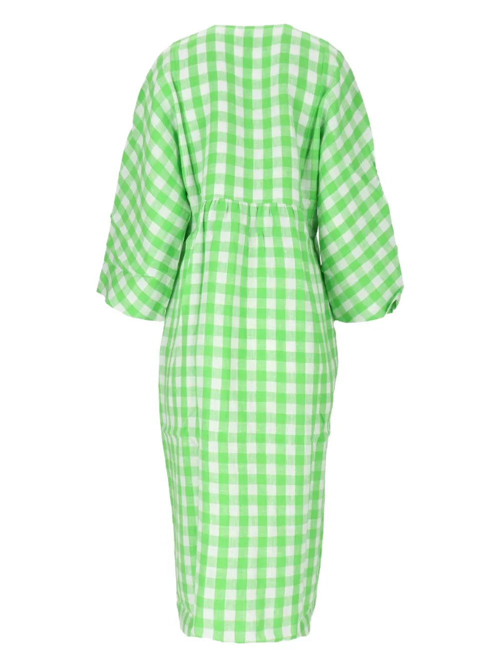 Mara Hoffman Geruite midi-jurk - Groen