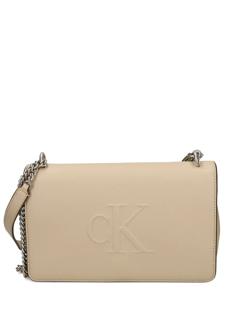 Calvin Klein Crossbodytas met logo-reliëf Beige