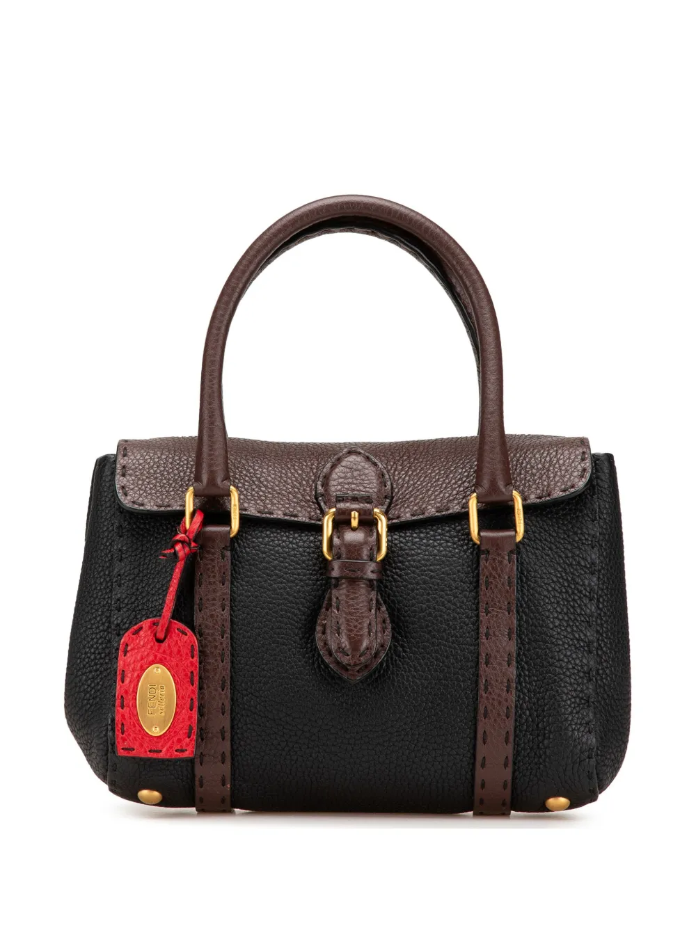 Fendi Pre-Owned 2000-2010 Mini Bicolor Leather Selleria Linda handbag Fendi Pre-Owned 2000-2010 Mini Bicolor Leather Selleria Linda handbag