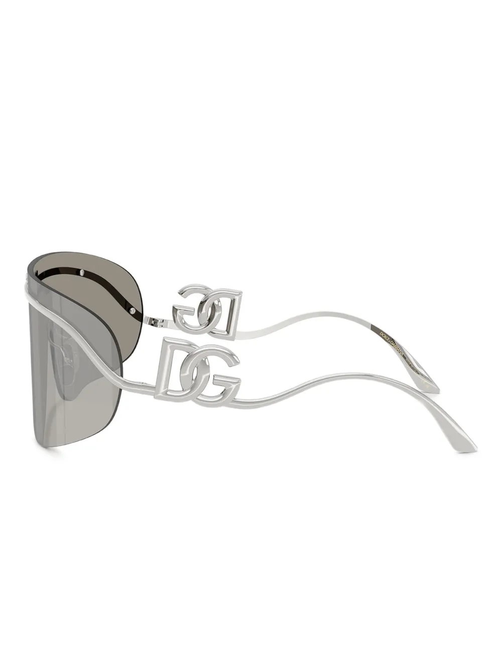 Dolce & Gabbana Eyewear Zonnebril met logoplakkaat Zilver
