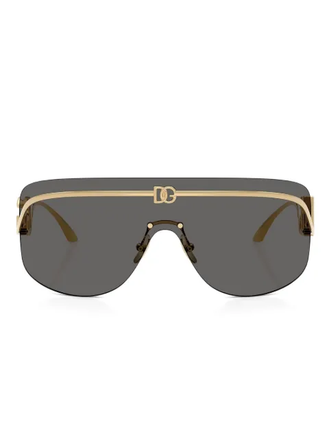 Dolce & Gabbana Eyewear logo-plaque shield sunglasses