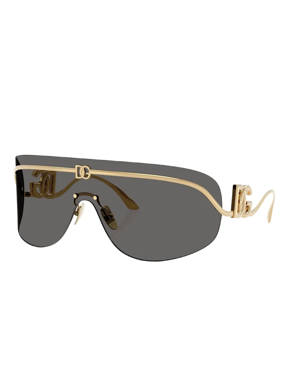 Dolce & Gabbana Eyewear Zonnebril met logoplakkaat - Goud