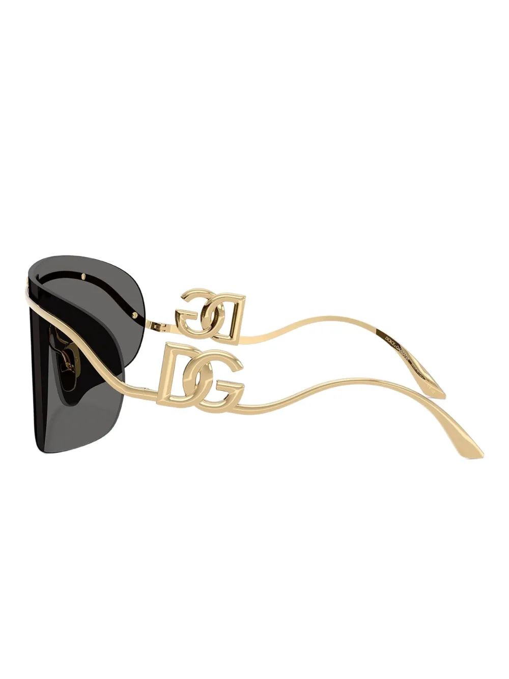 Dolce & Gabbana Eyewear Zonnebril met logoplakkaat Goud