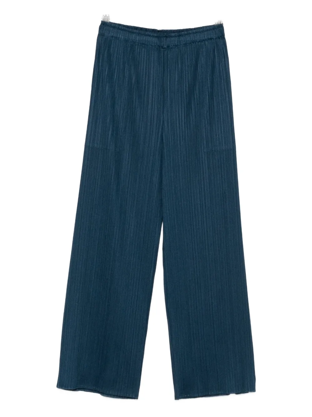 Issey Miyake plissé-effect trousers - ブルー Issey Miyake plissé-effect trousers - ブルー