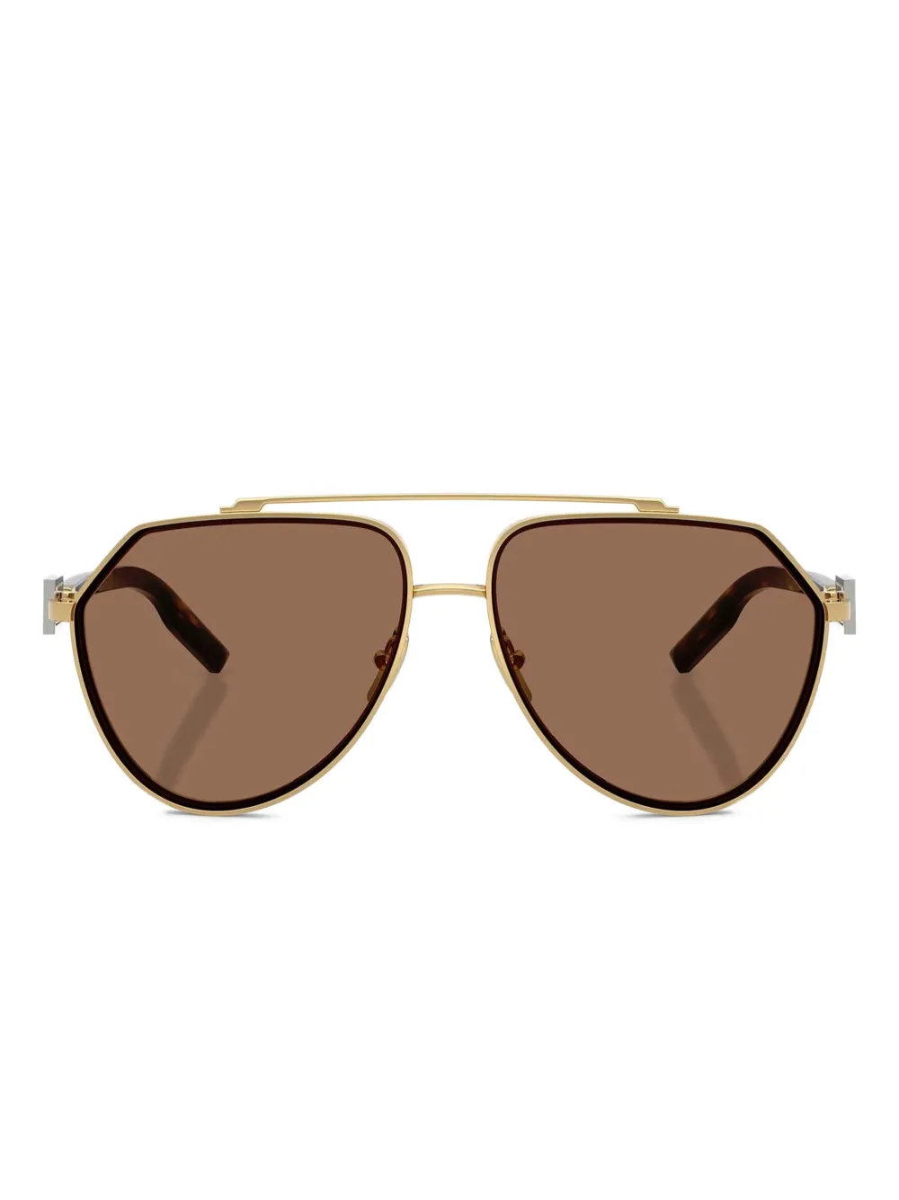 Dolce & Gabbana Eyewear Occhiali da sole con montatura stile pilota - Oro