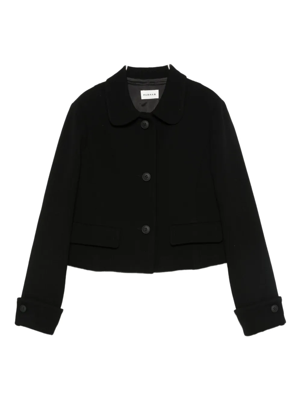 P.A.R.O.S.H. Peter Pan-collar button-up jacket - ブラック P.A.R.O.S.H. Peter Pan-collar button-up jacket - ブラック