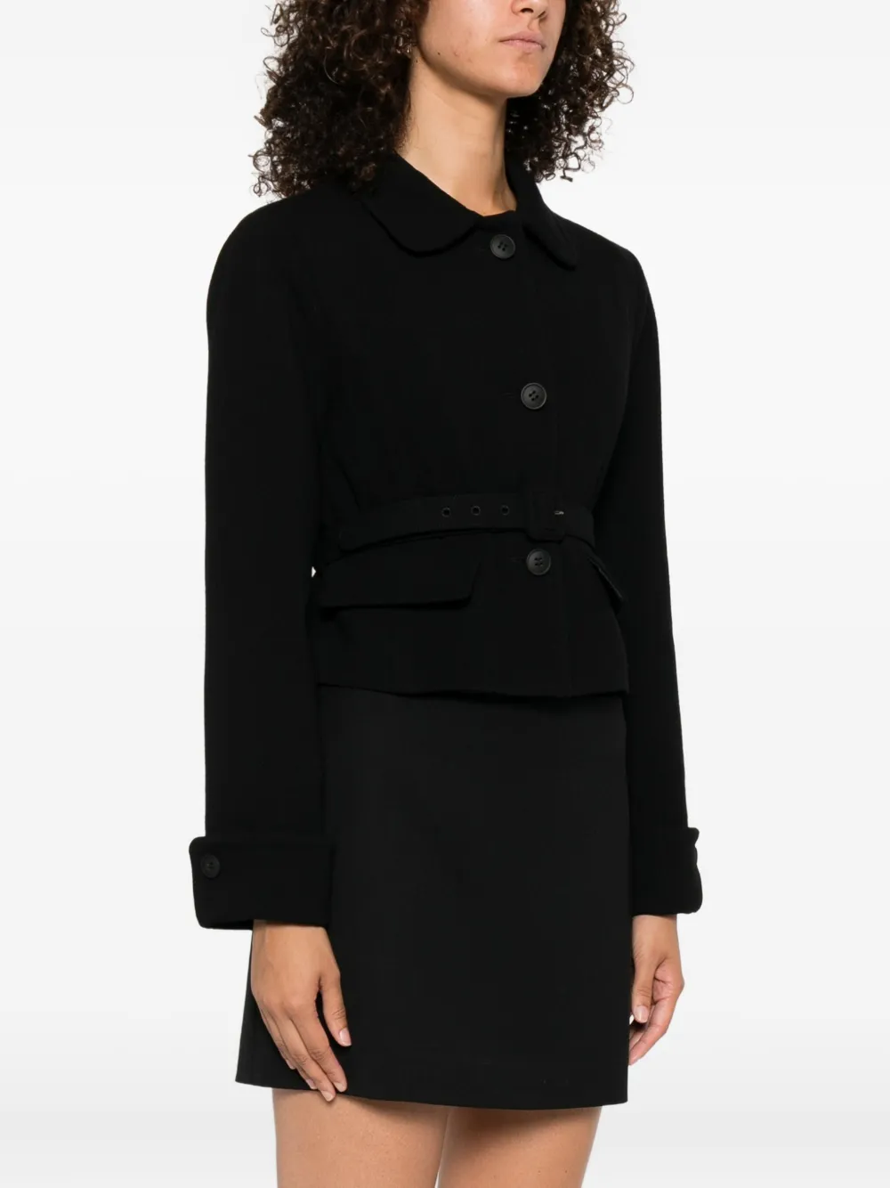 P.A.R.O.S.H. Button-up jack met Peter Pan kraag Zwart