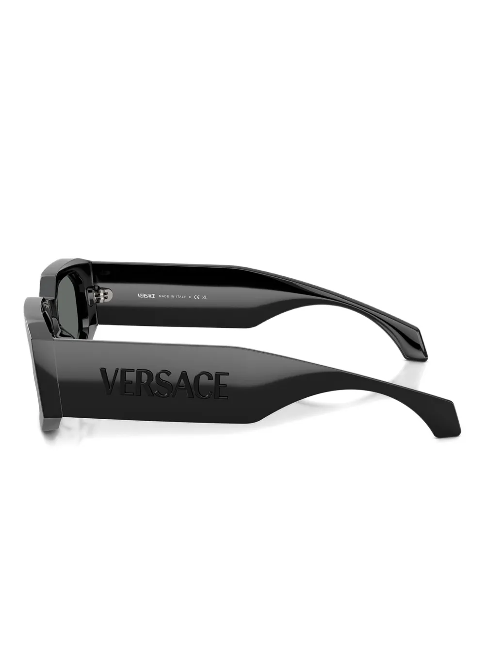 Versace Eyewear Zonnebril verfraaid met logo Zwart