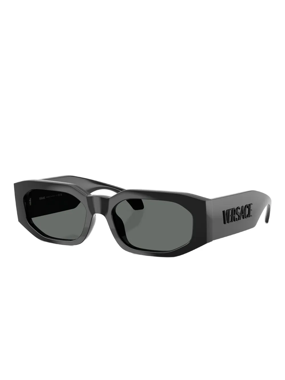 Versace Eyewear Zonnebril verfraaid met logo Zwart
