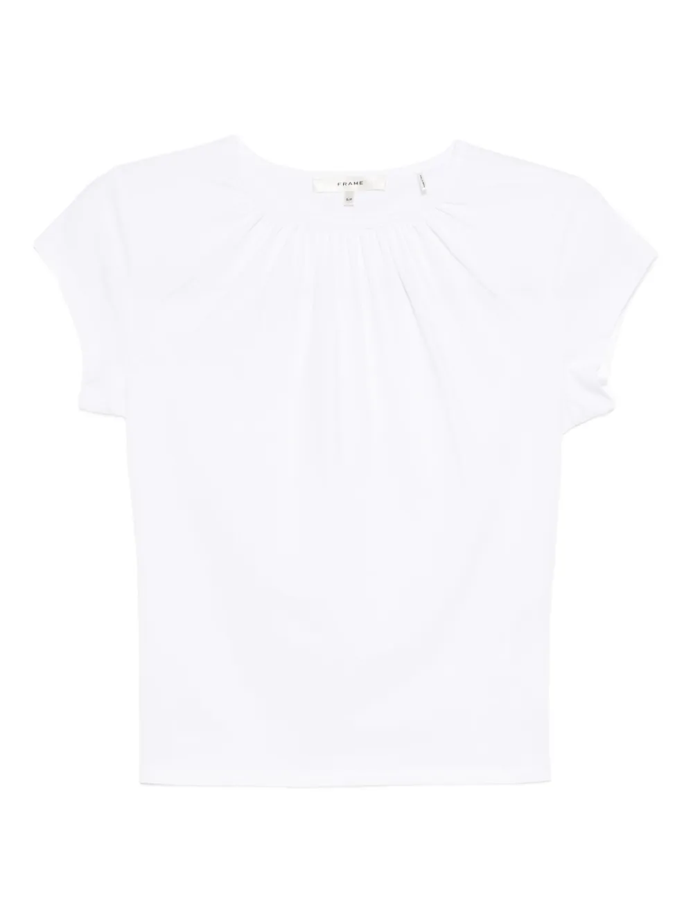 FRAME Gesmockt T-shirt Wit