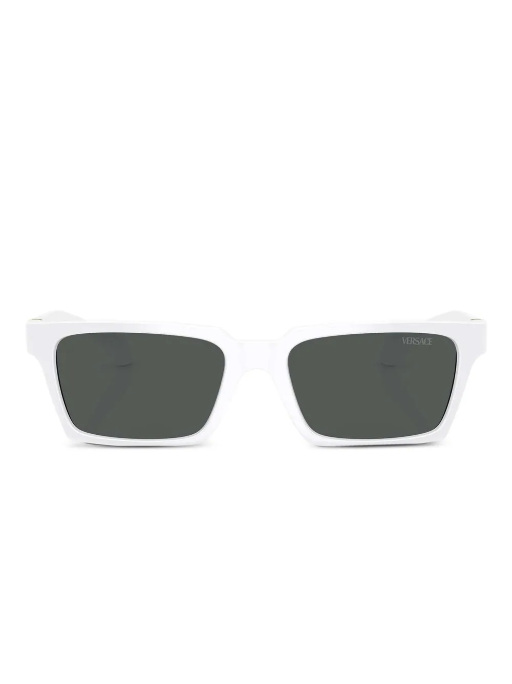 Versace Eyewear Occhiali da sole rettangolari con motivo Medusa - Bianco