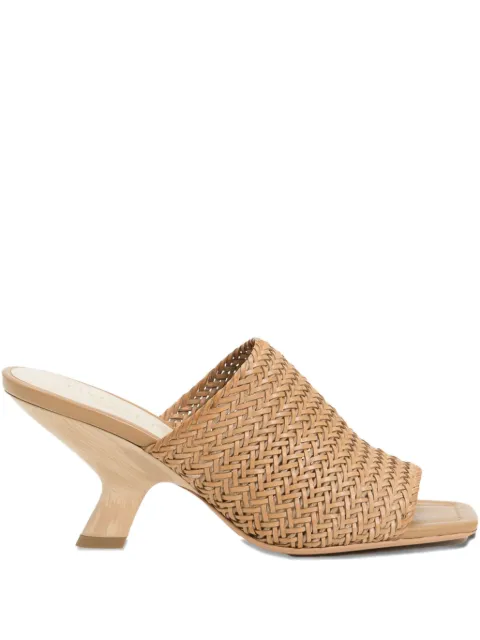 TWINSET woven leather heeled sandals