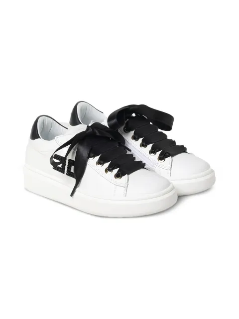 Elisabetta Franchi Kids leather lace-up sneakers