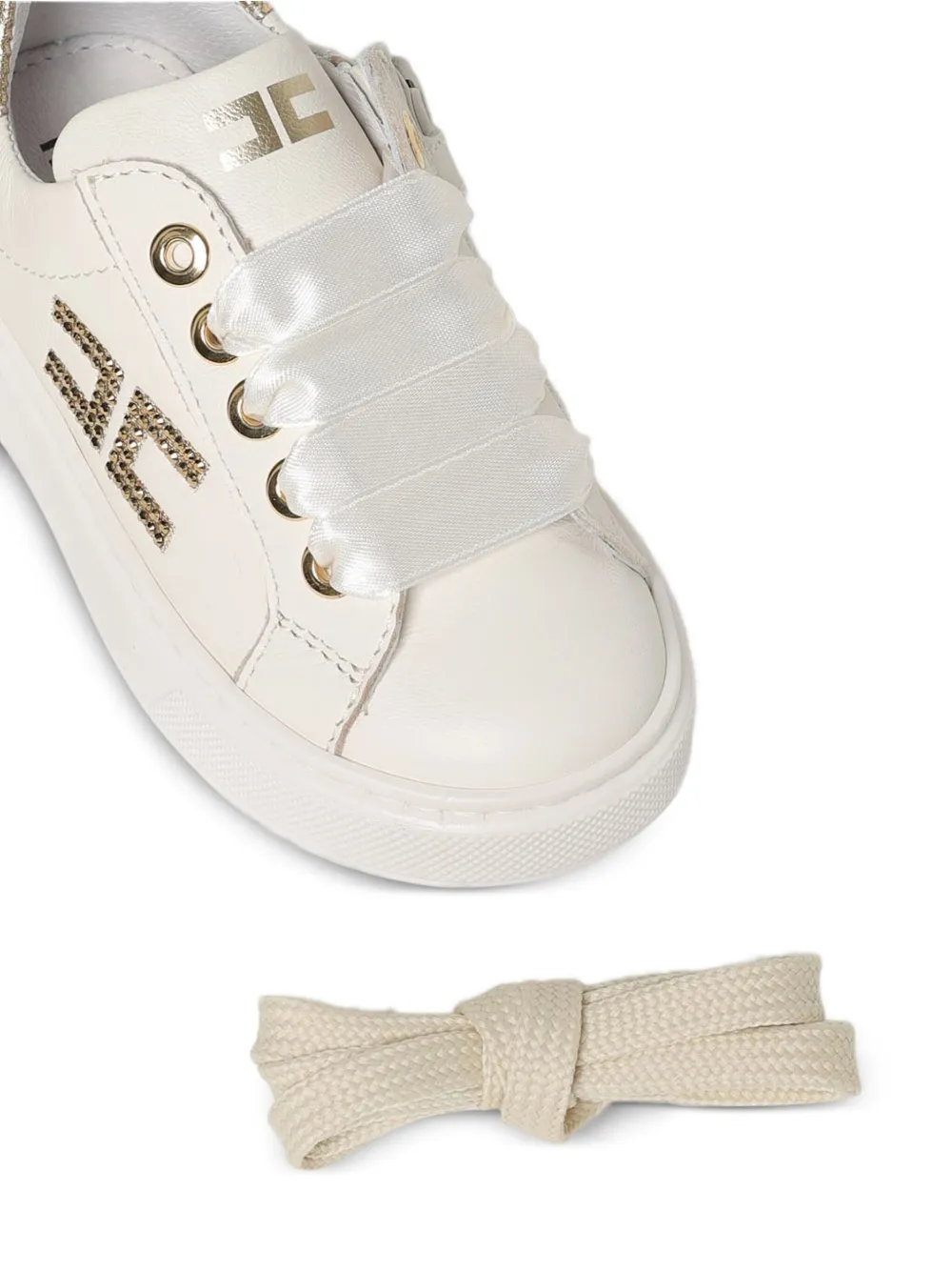 Elisabetta Franchi Kids crystal-embellished sneakers White