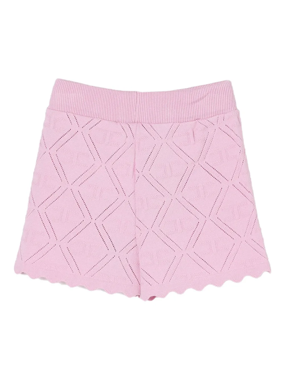 Elisabetta Franchi Kids Shorts met diamantpatroon Roze