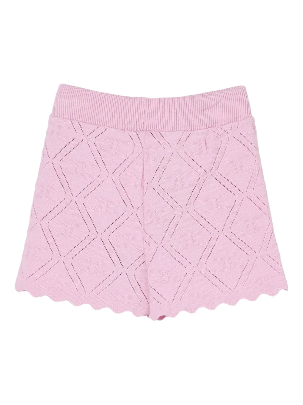 Elisabetta Franchi Kids diamond-pattern shorts | Girls Casual Shorts | Image 2