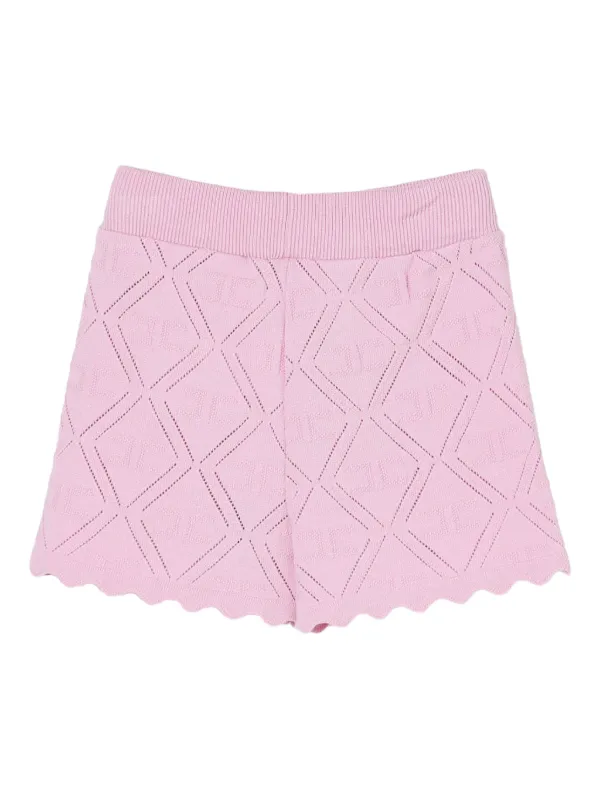 Elisabetta Franchi Kids ダイヤパターン ショートパンツ