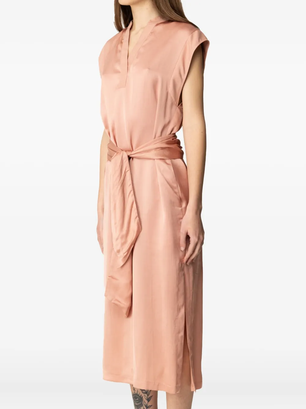 TWINSET Midi-jurk met ceintuur Roze