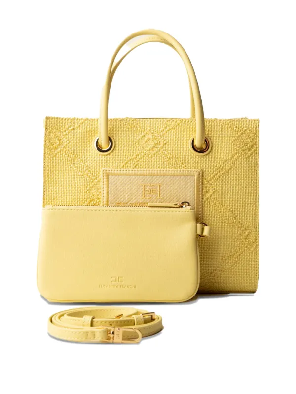 Elisabetta Franchi ジャカード ハンドバッグ | イエロー | FARFETCH JP