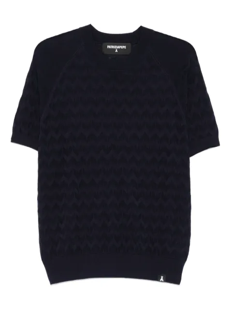 Patrizia Pepe chevron-pattern short-sleeve T-shirt