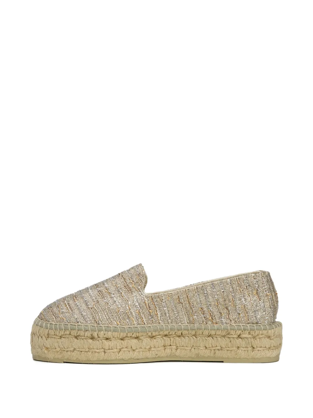Manebi cotton flat espadrilles Gold