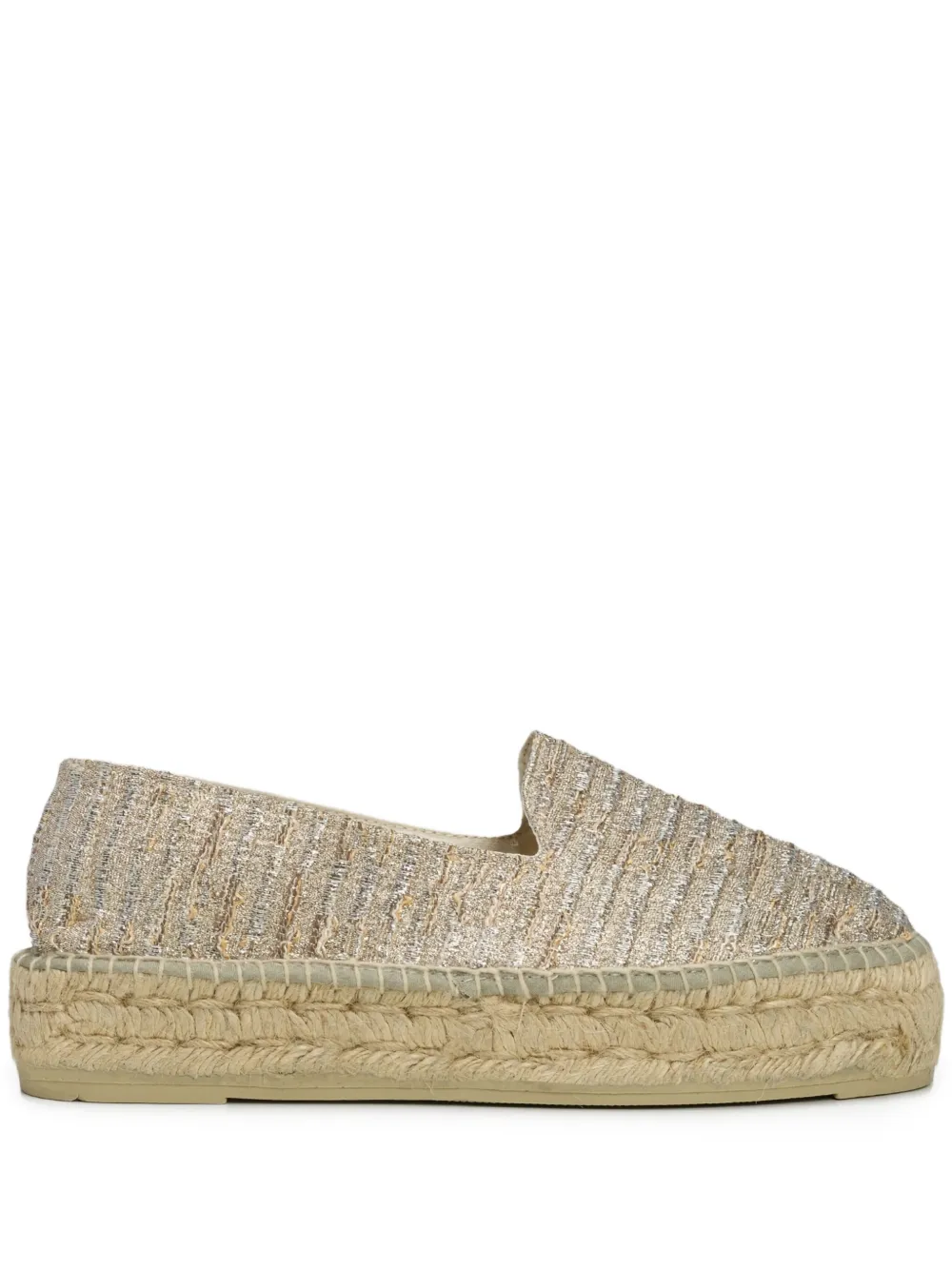 Manebi cotton flat espadrilles | Gold | Image 1