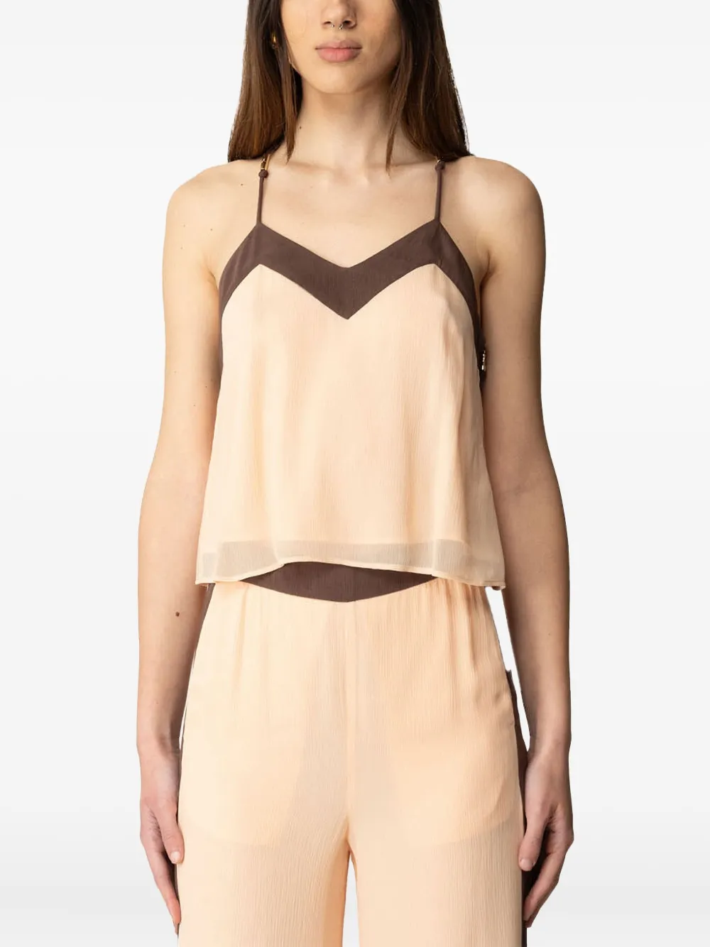 Patrizia Pepe knot-detail V-neck tank top | Vests & Tank Tops | Image 2