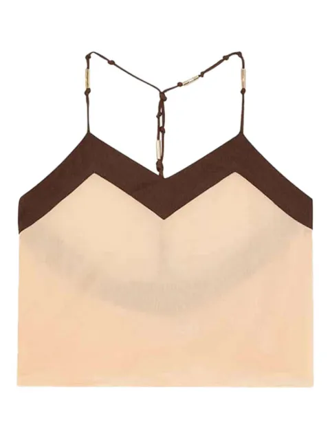 Patrizia Pepe knot-detail V-neck tank top