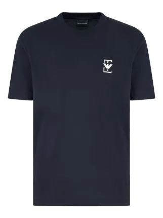 EA7 EMPORIO ARMANI - イーグルロゴ Tシャツ Emporio Armani イーグルロゴ Tシャツ | ブルー | FARFETCH JP