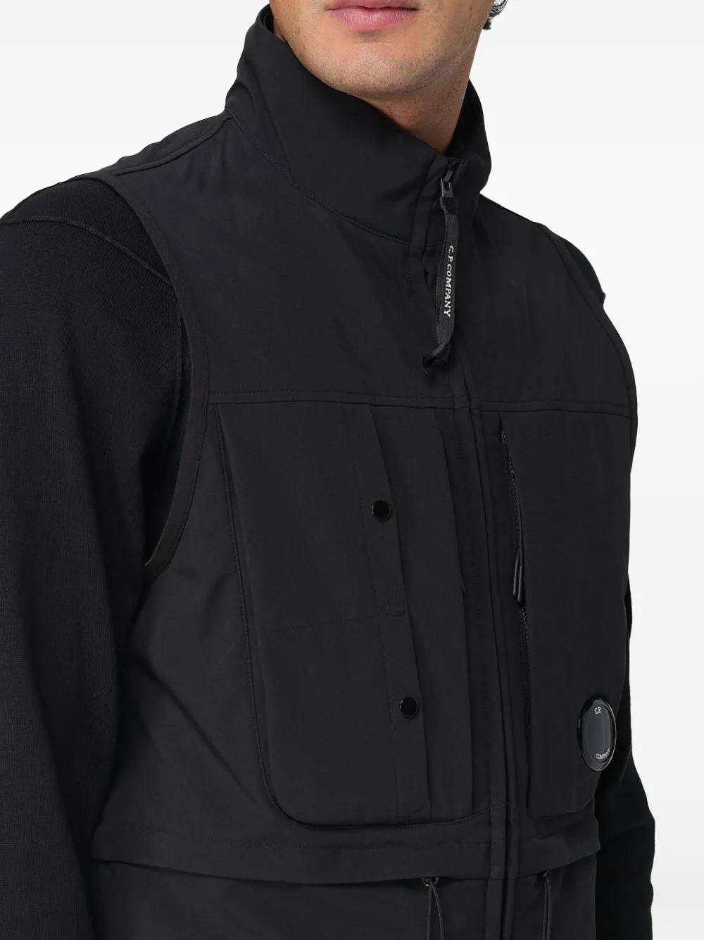 C.P. Company ^ C.P. Shell-R gilet met meerdere zakken Zwart