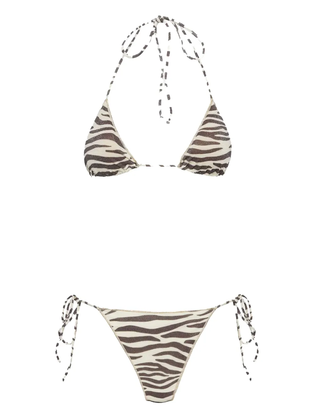 MC2 Saint Barth Bikini met zebraprint Beige