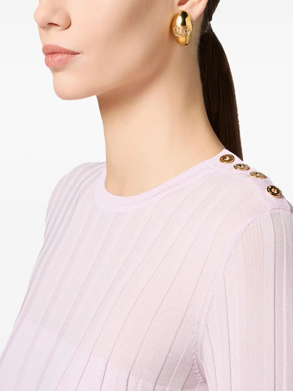 Elisabetta Franchi logo-plaque earrings | Image 2