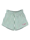 MC2 Saint Barth striped elastic-waist shorts - Green