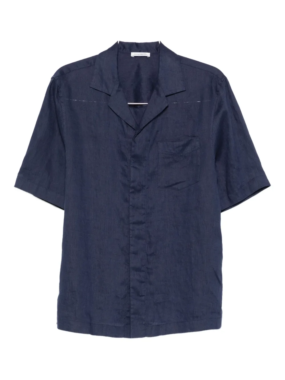 Paolo Pecora revere-collar linen shirt - Blu