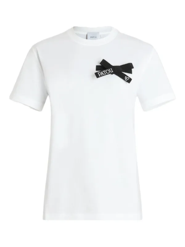 PATOU ホワイト Tシャツ XS Patou | オーガニックコットン パトゥロゴTシャツ