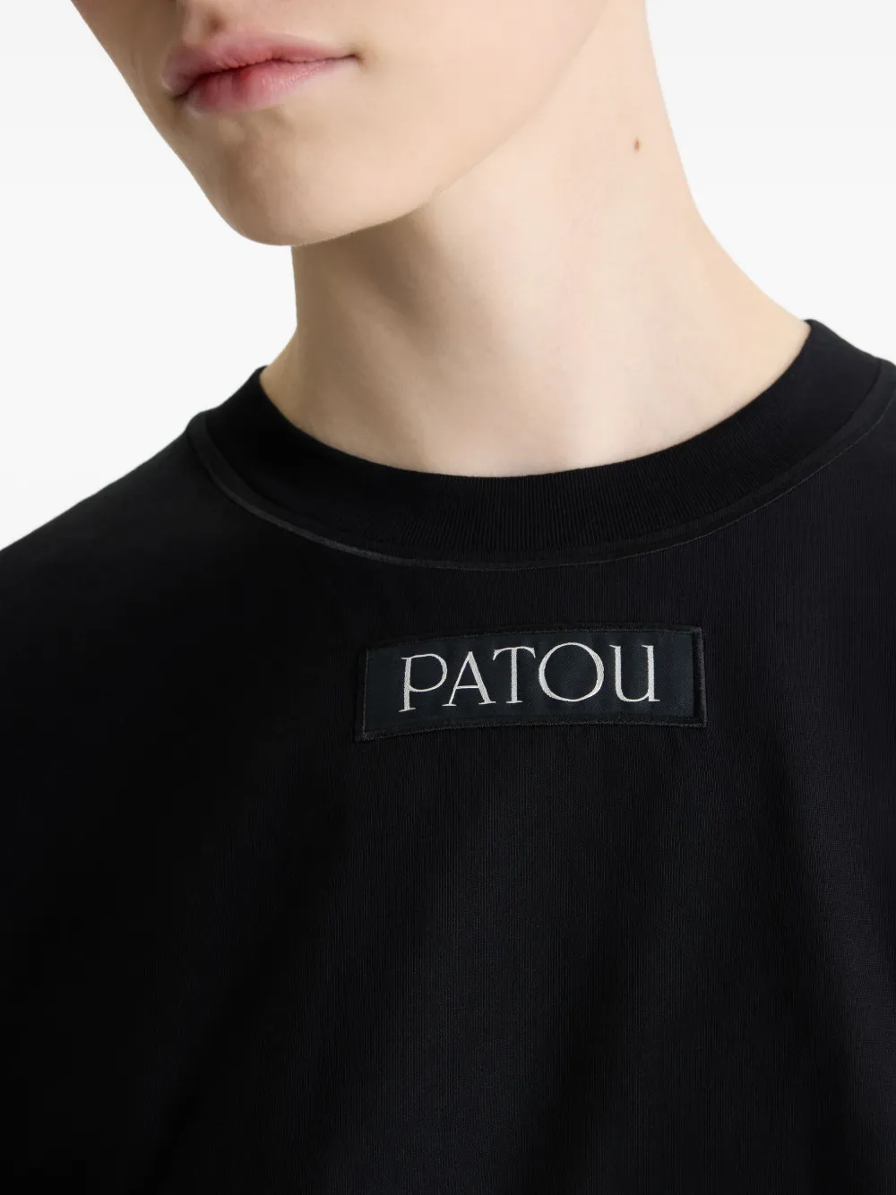 Patou T-shirt met logo-applicatie Zwart