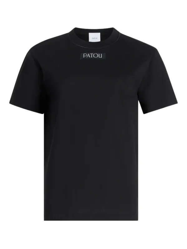 美品⭐︎PATOU Tシャツ☆ PATOU (パトゥ) コットン ロゴプリント クルーネック 半袖 Tシャツ トップス