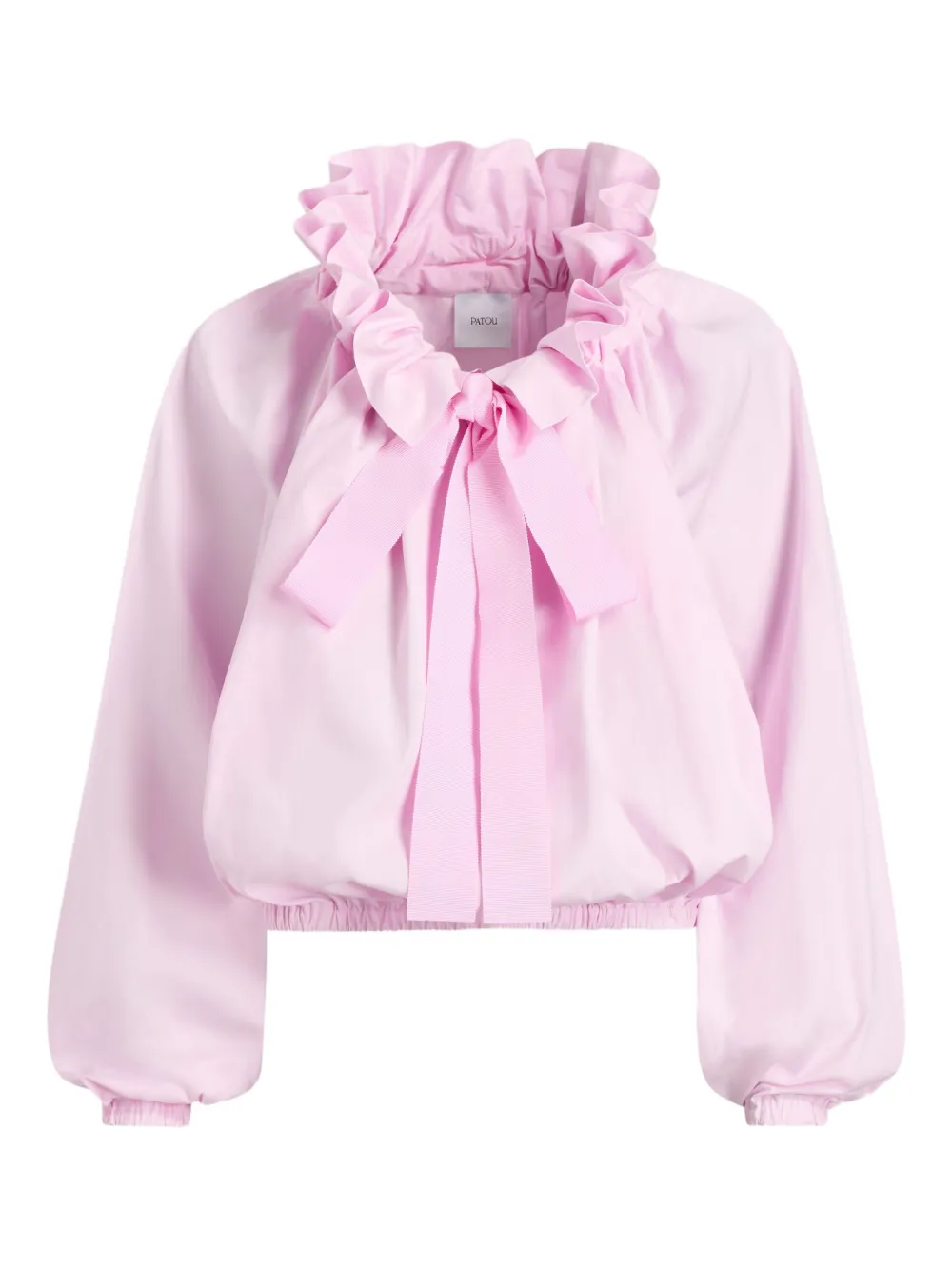 Patou Blouse met ballonmouwen en ruches Roze