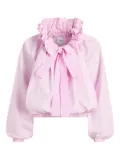 Patou ruffled-neck balloon-sleeve blouse - Pink