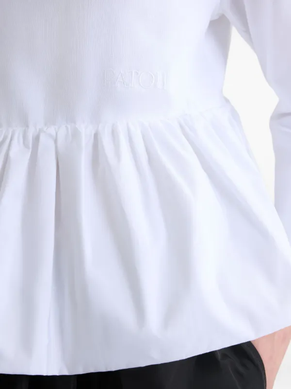 Patou ラッフルヘム Tシャツ Patou ラッフルヘム Tシャツ | ホワイト | FARFETCH JP
