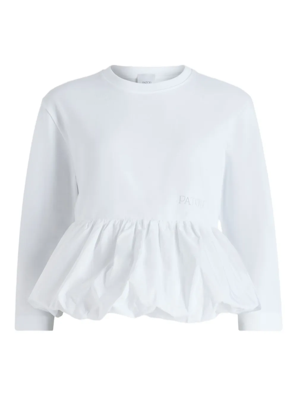Patou T-shirt met ruche afwerking Beige