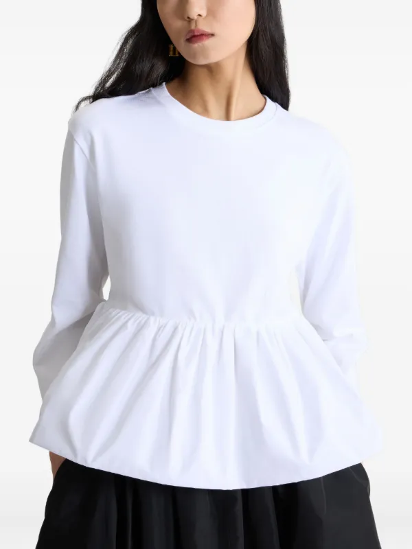 Patou ラッフルヘム Tシャツ Patou ラッフルヘム Tシャツ | ブラック | FARFETCH JP